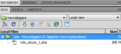 Cau hinh Dreamweaver chay PHP