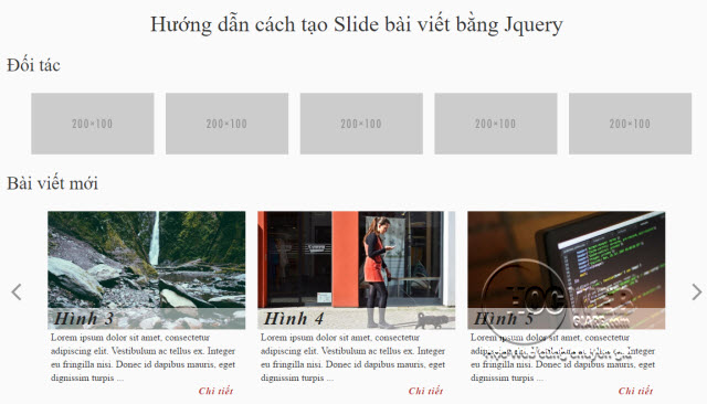 Hướng dẫn cách tạo Slide bài viết bằng Jquery