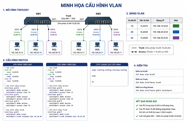 Cách cấu hình VLAN (Phần 1)