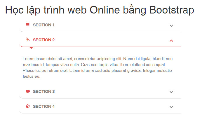 Hướng dẫn cách tạo Accordion bằng Bootstrap