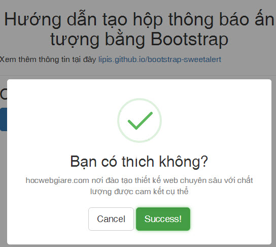 Hướng dẫn tạo hộp thông báo ấn tượng bằng Bootstrap