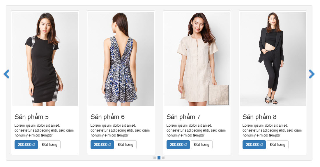 Cách tạo Slide sản phẩm nổi bật bằng Bootstrap